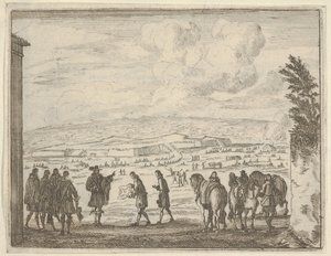 Francesco I d'Este يبني حصون مودينا من أجل أمن شعبه ، من L '... ، 1659. بواسطة بارتولوميو فينيس