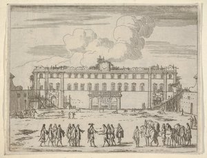 Francesco I d'Este يبني Palazzo di Sassuolo ، من The Idea of a Prince and Hero Cris ... ، 1659. بواسطة بارتولوميو فينيس