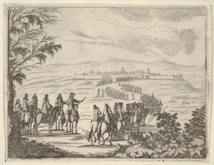 يذهب Francesco I d'Este إلى Pinarola من أجل أمن دوله ، من L'Idea di un Prin ... ، 1659.
