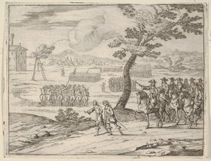 فرانشيسكو ديست يعاقب جنديًا بالموت سرق كأسًا من الكنيسة المقدسة ، 1659. بواسطة بارتولوميو فينيس