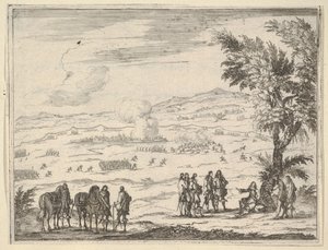 فرانشيسكو ديستي ، الذي يعاني من آلام إصاباته ، يستمر في تولي المسؤولية عن S ... ، 1659. بواسطة بارتولوميو فينيس