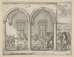 Francesco I d'Este يحافظ على نفسه أثناء حملته الحربية ، من L'Idea di un Principe ... ، 1659 بواسطة جان سوف