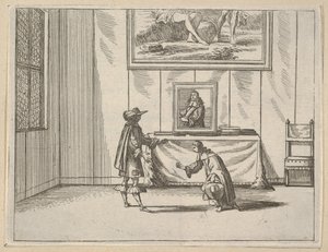 فرانشيسكو الأول ديستي كريم في العفو عن الجناة ، من كتاب L'Idea di un Principe and E ...، 1659.