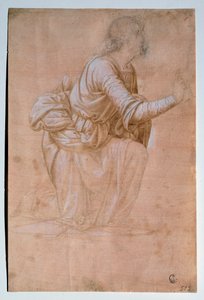 The Annunciation of Volterra (Angel of the Annunciation of Volterra) Drawing by Fra Bartolomeo (Bartolomeo della Porta detto) (1472-1517) Uffizi (Offices) Gabinetto Disegni e Stampe Italy