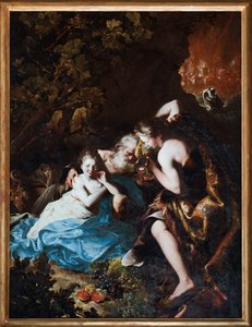 Loth et ses Filles (لوط وبناته) لوحة بارتولوميو جويدوبونو (1654-1709) 1694-1696 Musei di Strada Nuova Genes بواسطة بارتولوميو جيدوبونو