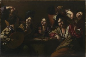 مشهد الحانة ، حوالي 1619. بواسطة بارتولوميو مانفريدي
