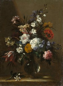 إناء زهور على طاولة ، c.1660-1670