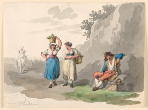 رسم، العودة من الخمرة، 1807-08 1807 بواسطة بارتولوميو بينيلي