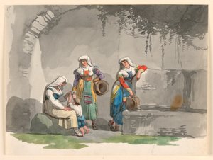 رسم، ثلاث نساء من جنوب إيطاليا، 1807-1808 بواسطة بارتولوميو بينيلي