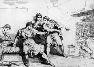 وفاة نيرون ، من تاريخ الأباطرة ، بدءًا من أوتافيو ، نقش بارتولوميو بينيلي (1781-1835) ، روما بواسطة بارتولوميو بينيلي