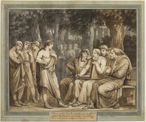 يصف Telemachus كيف تم قبوله في الجمعية في كريت ، من مغامرات Telemachus ، الكتاب 5 بواسطة بارتولوميو بينيلي