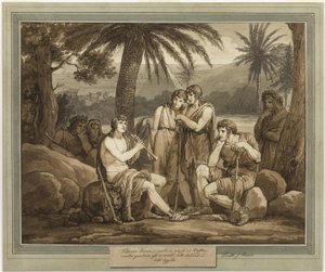 Telemachus يلعب ويغني للرعاة في مصر ، من مغامرات Telemachus ، كتاب 2 بواسطة بارتولوميو بينيلي