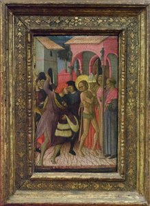 القديس فرنسيس يتجرد من ملابسه ويتخلى عن ممتلكات والده بيترو دي برناردوني بواسطة Bartolomeo di Tommaso da Foligno