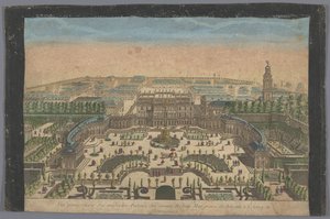 منظر لقصر مارغريف بايرويت في إرلنغ Vue منظور du superbe palais du comte hoheit Margrave de Bareith à Erlang en Allemagne (العنوان على الكائن)