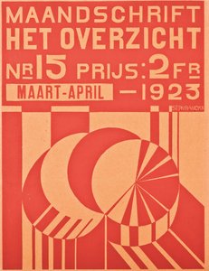 غلاف لإصدار مارس-أبريل 1923 من مجلة "Hetoverzicht" ، 1923 بواسطة المدرسة البلجيكية