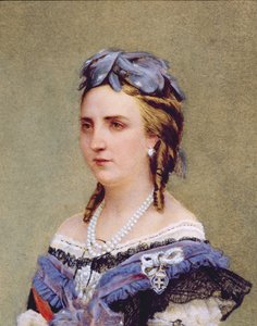 صورة شارلوت ساكس - كوبورج - جوثا (1840-1927) أميرة بلجيكا وإمبراطورة المكسيك (مرحاض على ورق) (التفاصيل)