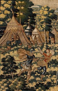 قصة كورش الثاني العظيم ، حوالي 1590 (نسيج) بواسطة المدرسة البلجيكية