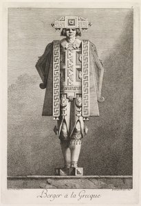 حفلة تنكرية يونانية: Berger à la Grecque Plate 5 ، 1771.