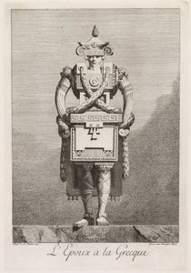 حفلة تنكرية يونانية: LEpoux à la Grecque Plate 7 ، 1771.