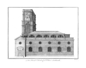 أبرشية كنيسة سانت أوليف. ساوثوارك. ، c1756