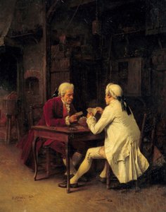 رسم لاعبو البطاقات بواسطة يوجين فيشل (1826-1895) 1863 صن. 0،27 × 0،22 م