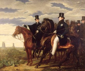دوق ويلينغتون يصف مجال واترلو للملك جورج الرابع (1762-1830) 1844