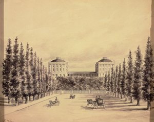 مبنى الكابيتول الأمريكي من شارع بنسلفانيا ، c.1814