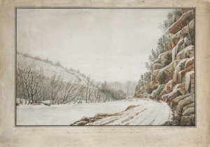 عرض على طريق Turnpike الجديد ، على هامش Juniata ، مع منظر بعيد ... ، 1820.