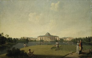 منظر لقصر Tauride من الحديقة ، قبل عام 1797