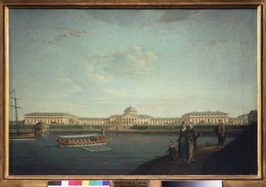 قصر تورايد من نهر نيفا (سانت بطرسبرغ). لوحة لبنيامين باتيرسن (1748-1815) ، زيت على قماش بواسطة بنيامين باترسون
