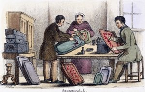 Japanning ، من حشرات قرمزي ولاك في الرسوم التوضيحية للحيوانات - تظهر فائدتها للإنسان في عملهم أثناء الحياة واستخداماته بعد الموت ، c.1845