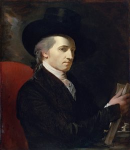 "صورة ذاتية" (بورتريه ذاتي) رسم بنجامين ويست (1738-1820) - ألوان زيتية على قماش بحجم 78.7 × 67.9 سم مجموعة خاصة بواسطة بنيامين ويست