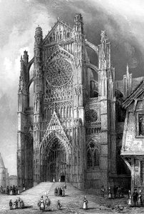 الجناح الجنوبي لكاتدرائية Beauvais ، فرنسا ، 1836. بواسطة بنيامين وينكلز