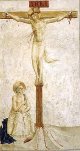 صلب مع سانت دومينيك (فريسكو) بواسطة Benozzo di Les di Sandro Gozzoli