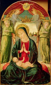 مادونا والطفل مع الملائكة بواسطة Benozzo di Les di Sandro Gozzoli
