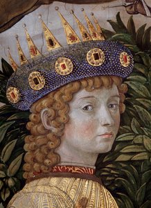 The Voyage of the Magi Cortege des rois mages de Jerusalem a Bethleem calls in Italian “Viaggio dei Magi” or “” Cavalcata dei Magi” Detail of the young mage in the face of Laurent the Magnificent (Laurent de Medici) (The procession of the Magi, detail of t بواسطة Benozzo di Les di Sandro Gozzoli