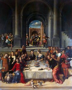 الزواج في قانا 1531. بواسطة Benvenuto Tisi da Garofalo