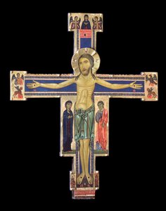 Crucifix (Wood painting, c.1228-1236) بواسطة Berlinghiero (fl. 1228 36) Berlinghieri