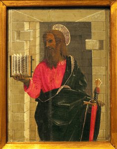 القديس بول. لوحة لبرناردينو بوتينوني (1450-1507) ، تمبرا على خشب. الفن الإيطالي ، عصر النهضة. متحف إنجرس ، مونتوبان.