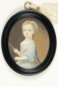 طفل وُلِد عام 1714 ، حوالي عام 1716 (رسم بالألوان المائية على العاج) بواسطة عدسة برنارد الثالث