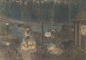 وصف مثالي للألعاب النارية في كوفنت غاردن التي تم أداؤها بتكليف من ... ، 1809. بواسطة برنارد لنس