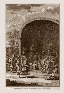 الاحتفال الديني لسكان جزيرة هيسبانيولا ، c1721. بواسطة برنارد بيكارت