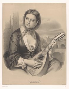 امرأة تلعب المندولين دراسات كبيرة في نوعين من الطباشير (عنوان السلسلة) Grande étude aux deux crayons (عنوان السلسلة على الكائن)