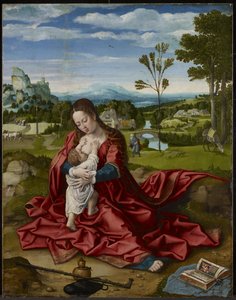 الباقي على الرحلة إلى مصر ، c.1518 (زيت وجيسو على اللوحة) بواسطة برنارد فان أورلي