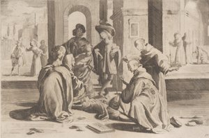 الحلقة 25: في روما ، يعالج القديس برناردينو شابًا مريضًا ، الحلقة 26: سانت برن ... ، 1610-39.