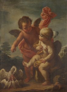 كيوبيد مع الاوز بواسطة برناردو أرنكوني