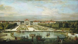 قصر نيمفنبورغ ، ميونيخ ، ج. 1761. بواسطة برناردو بيلوتو (كاناليتو)