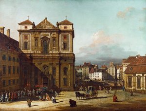 ال Freyung iin Vienna ، من الشمال الغربي ، بين 1758 و 1761 بواسطة برناردو بيلوتو (كاناليتو)