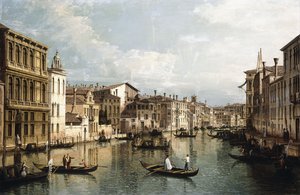 القناة الكبرى ، البندقية ، تطل شرقاً من Palazzo Flangini إلى Palazzo Venramin Calergi ، c.1742 بواسطة Bernardo Bellotto