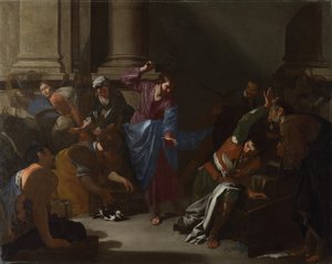 المسيح يقود التجار من المعبد ، ج. 1645 بواسطة برناردو كافالينو